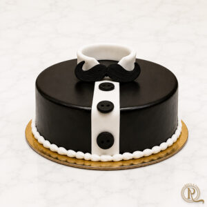 Elegant Black Gentleman Cake