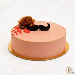 Mustache Theme Birthday Cake
