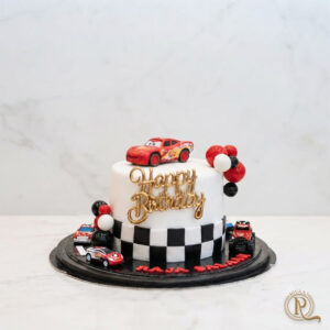Lightning McQueen Cars Theme Birthday Cake
