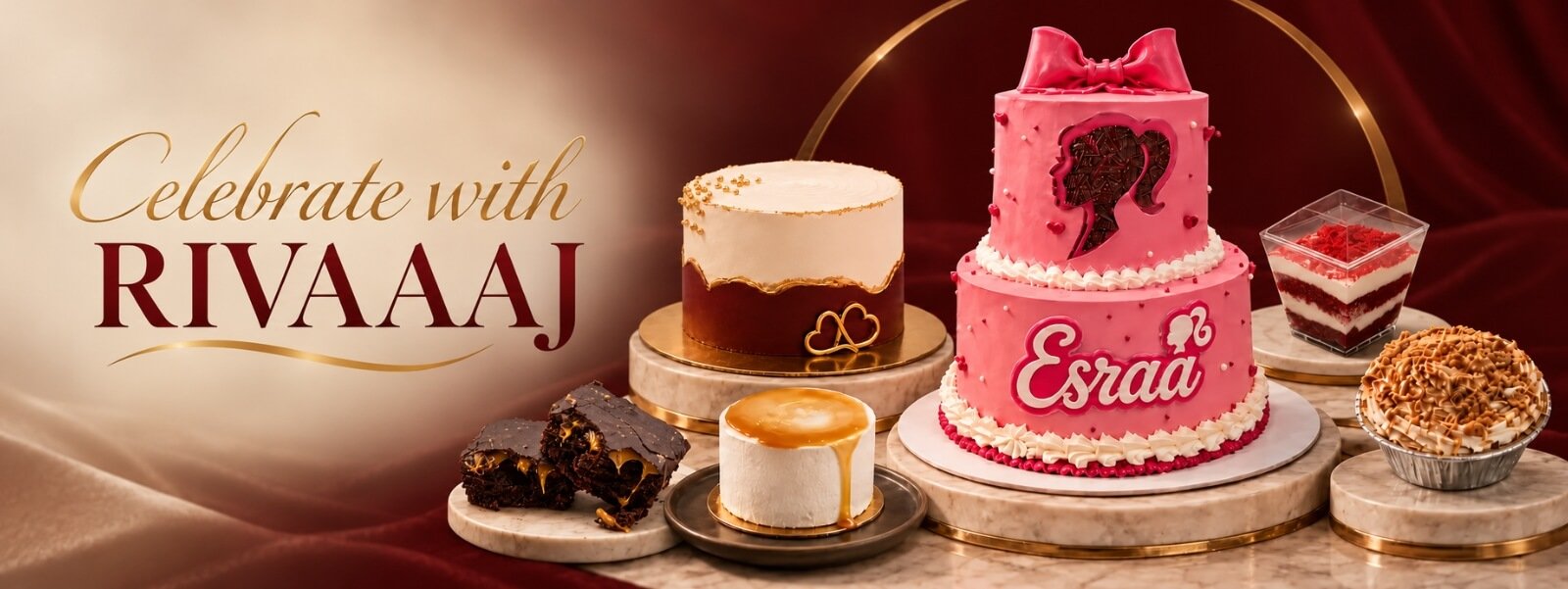 rivaaj custom cake banner